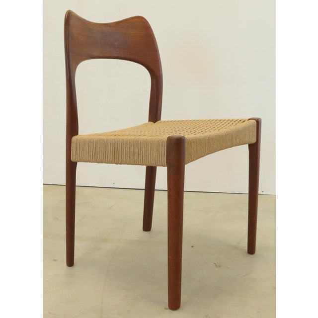 Mid-Century Logster Dining Room Chairs by Arne Hovmand Olsen for Mogens Kold, Set of 4 For Sale - Image 10 of 11