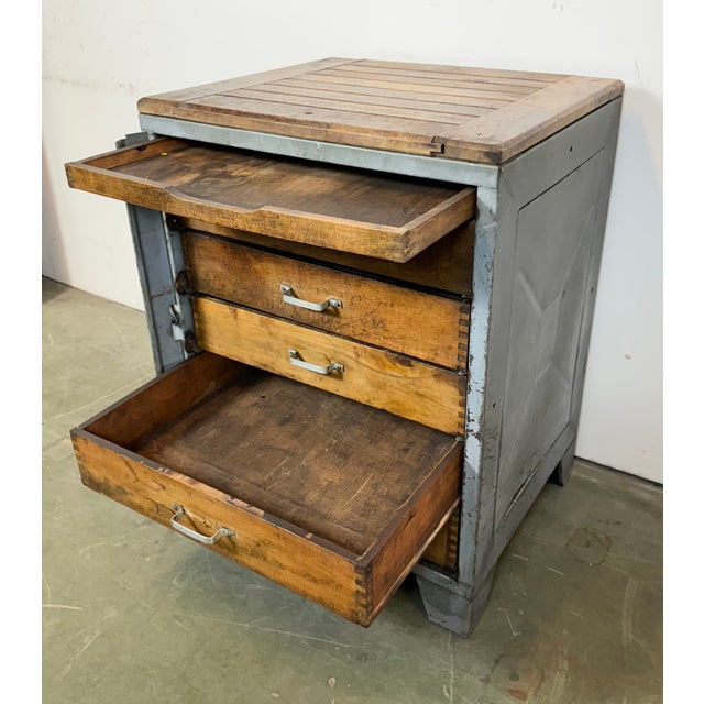 Brown Vintage Industrial Chest of Drawers, 1960s For Sale - Image 8 of 17