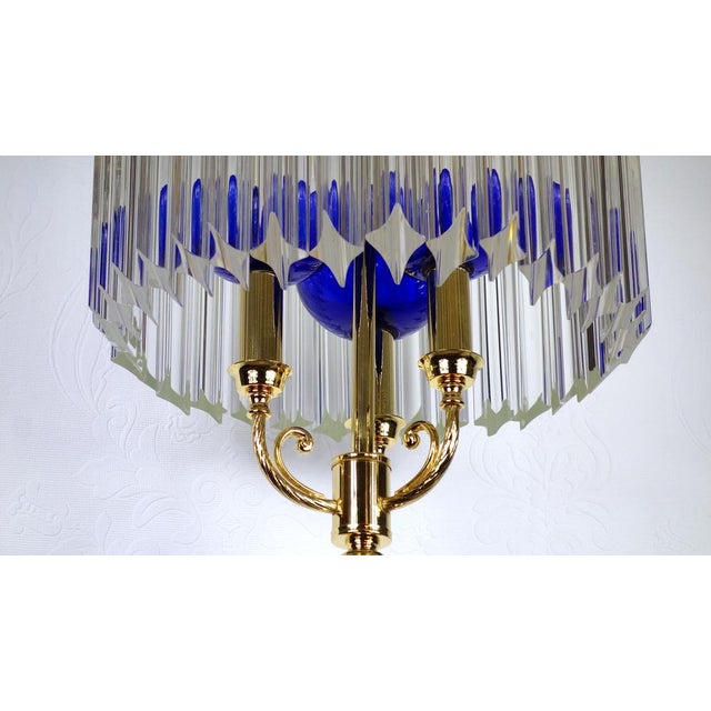 Gold-Plated Brass and Murano Glass Floor Lamp from Venini, 1990s For Sale - Image 10 of 17