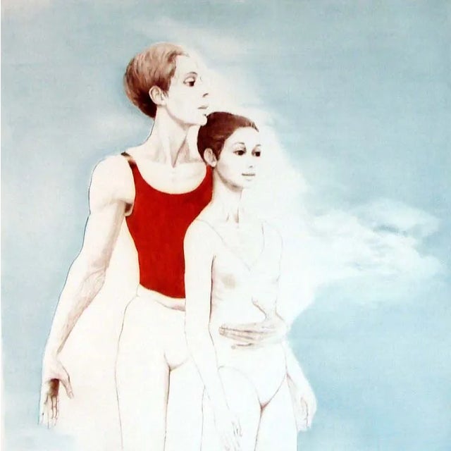 "Pas de Deux" 1977 Original Limited Edition Mezzotint by G. H. Rothe Hand signed &titled &numbered by the artist Paper...