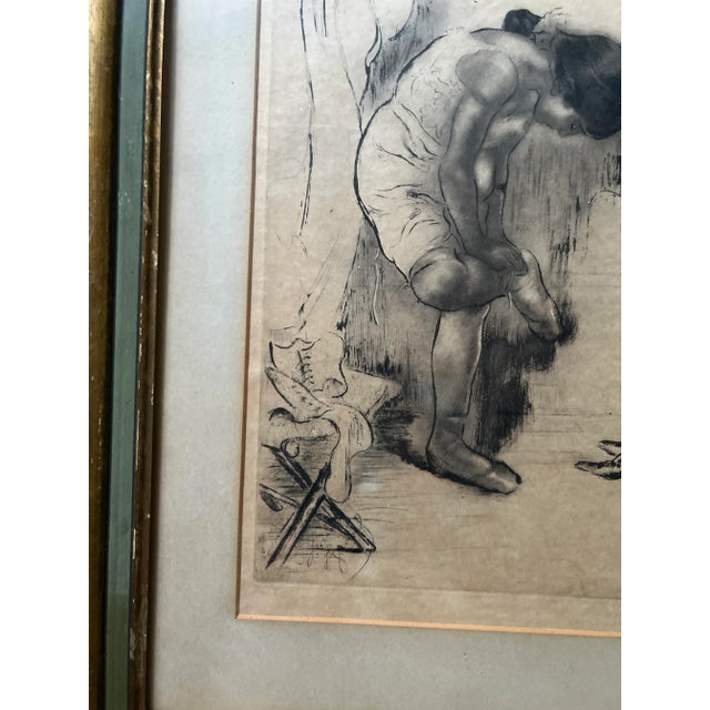 Louis Legrand (French, 1863-1951) "Ballet Dancer" Etching Circa 1908 For Sale In Boston - Image 6 of 7