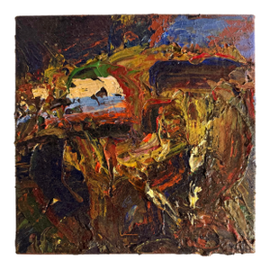 Bold and Colorful Original Small Abstract Painting by N Thabit