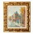 Vintage Parisian Boulevard Oil Painting by Rocco in Ornate Gilt Frame For Sale