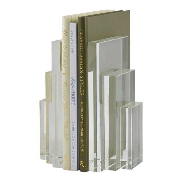Crystal Bookends - A Pair For Sale