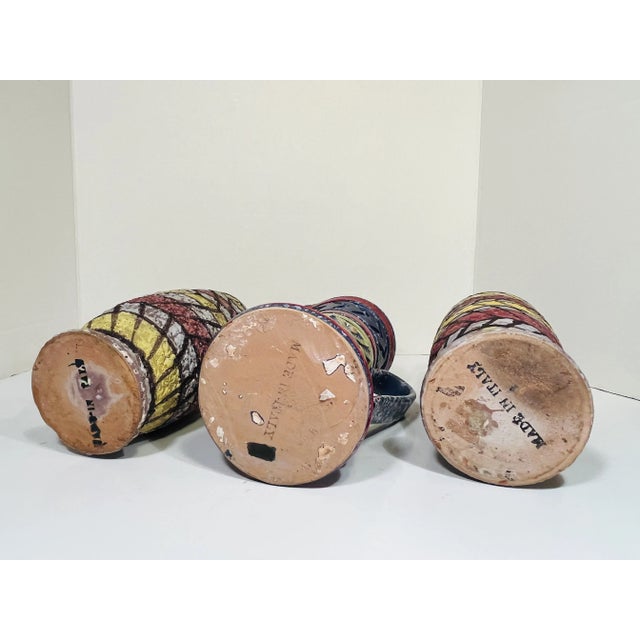 1950s Mid-Century Bright Lava Glaze Italian Vessels- Set of 3 For Sale In Detroit - Image 6 of 11