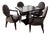 Donghia Red Mahogany Casper Arm Chairs (4) For Sale