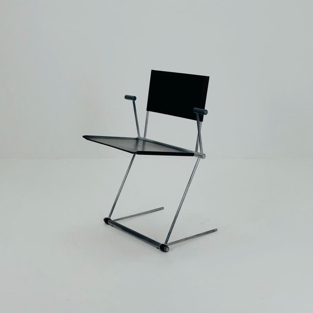 Mid-Century Modern Ballerina Black Dining Chair by Herbert Ohl for Matteo Grassi, Italy, 1980s For Sale - Image 6 of 11