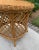 1980s Vintage Oval Rattan Wicker Cane Side Table For Sale - Image 6 of 13