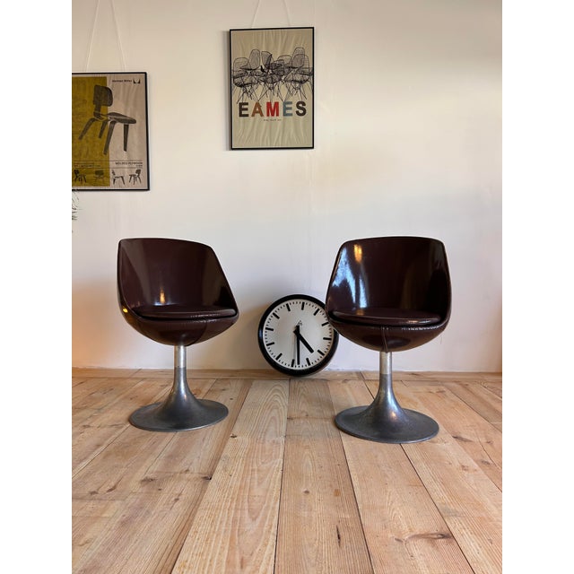 Tulip Swivel Chairs, Italy, 1970s, Set of 2 For Sale - Image 6 of 6