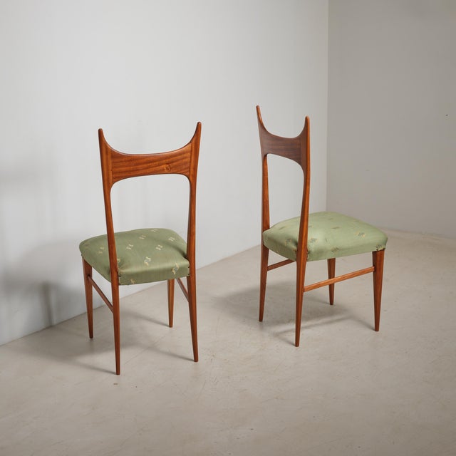1950s Italian Side Chairs in Exotic Wood, 1950s, Set of 2 For Sale - Image 5 of 12