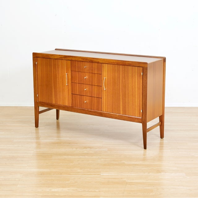 Brown 1960s Mid Century Compact Buffet Credenza For Sale - Image 8 of 10