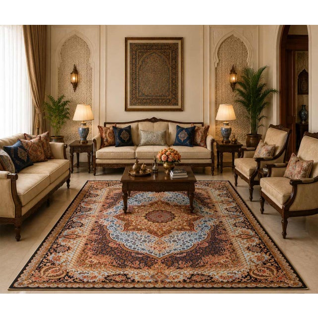Pasargad DC Exquisite Design Paris Palace Fine Power Loom V.Silk Rug For Sale - Image 4 of 4