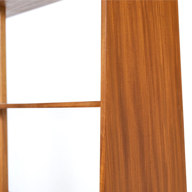 Brown Mid Century Bookcase Room Divider in Teak For Sale - Image 8 of 10