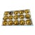 Vintage Holiday Gold Glass Ball Ornaments - Set of 14 For Sale
