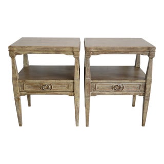Drexel Country French Distressed Nightstands/Pair For Sale