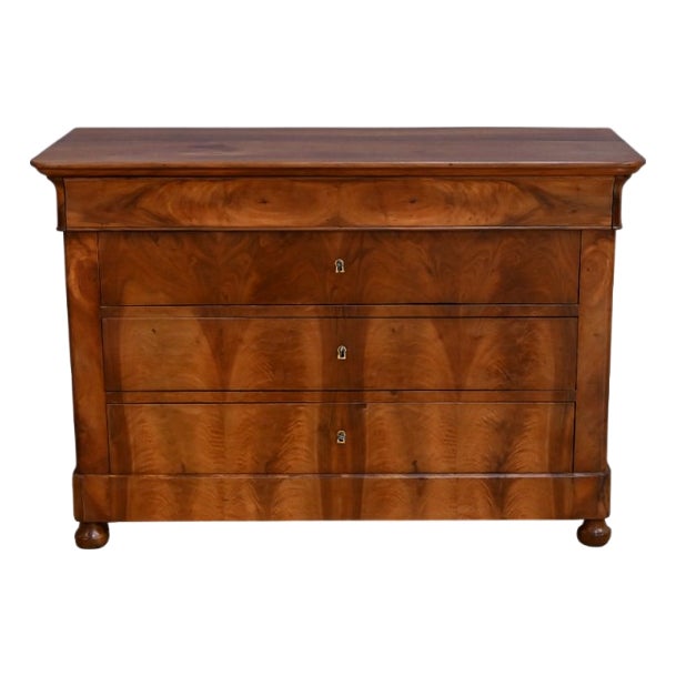 Restoration Chest of Drawers in Burr Walnut, 19th Century For Sale