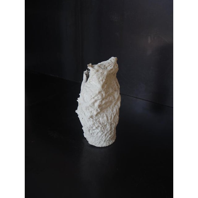 Coral vase in repurposed lacquered leather & porcelain by wdstck studio unique piece designed by daniëlle van lunteren...