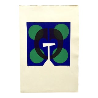 Ronald King Signed Screenprint Chauser 1967 For Sale