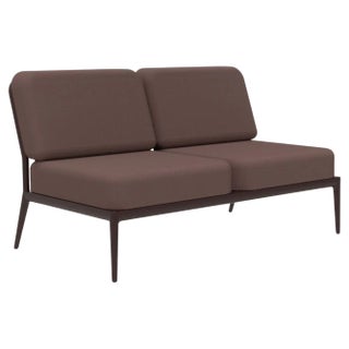 Ribbons Chocolate Double Central Sofa by Mowee For Sale