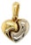 Mid 20th Century Chimento 18k Two Tone Gold Puffy Heart Pendant Charm Italy Designer For Sale