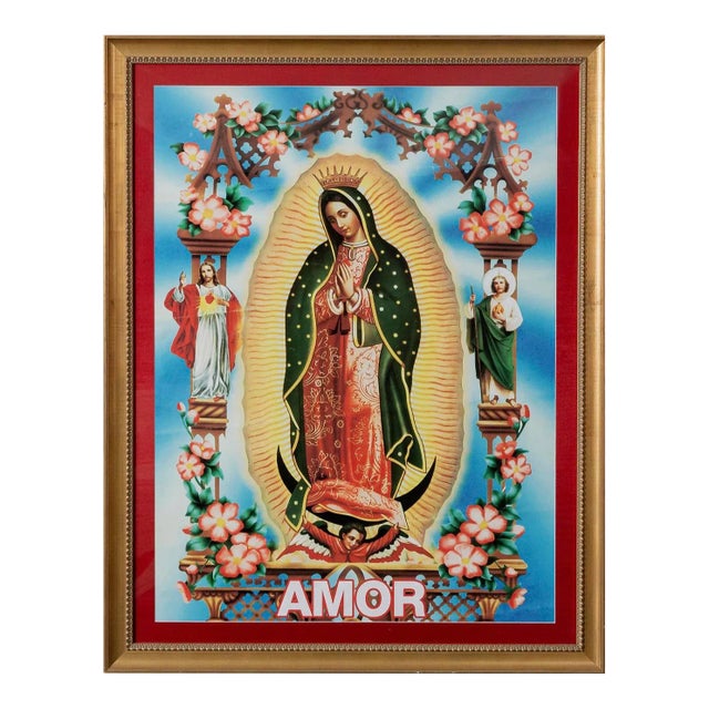 Christian Audigier "Amor" Virgin Mary Contemporary Pop Art Framed Print For Sale