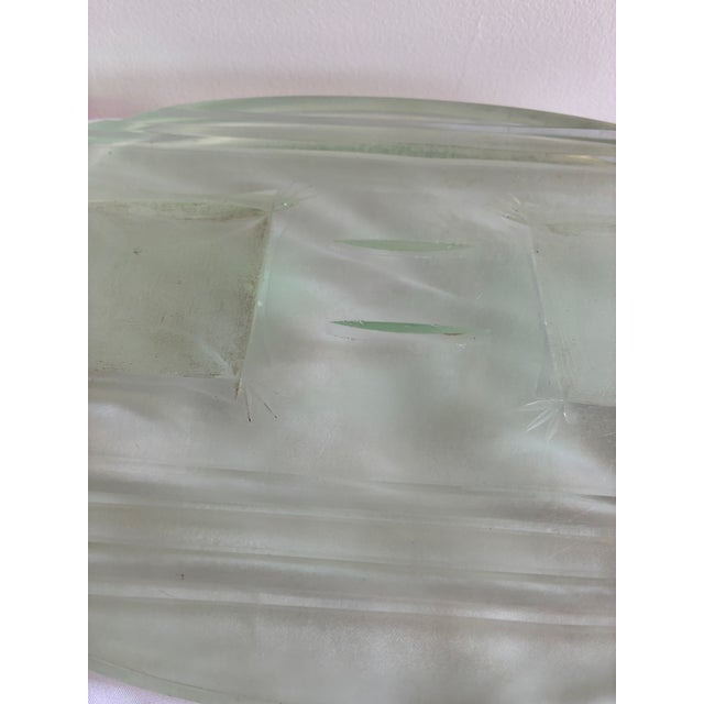 Mid-Century Modern Vintage Art Deco Style Green Glass Desk Organizer Tray For Sale - Image 3 of 12