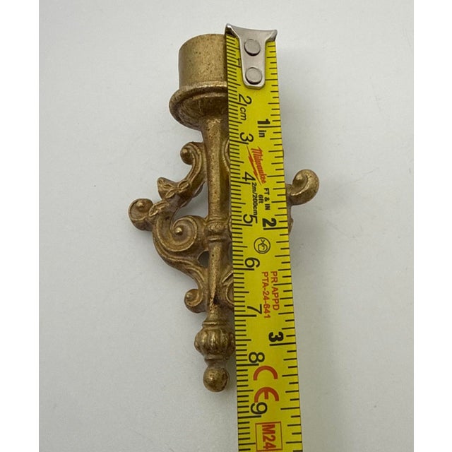 Vintage French Style Candelabra Pair of Finial Parts for Lamps, Curtains, Clocks For Sale - Image 11 of 12