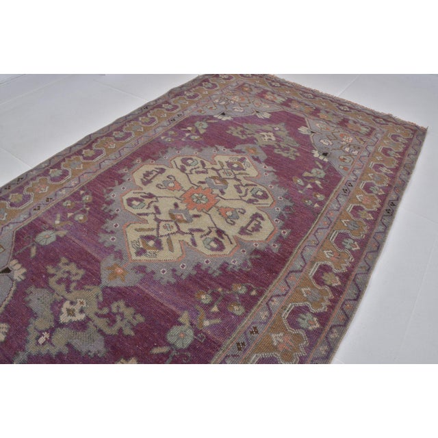 Turkish Vintage Anatolian Handknotted Rug For Sale - Image 3 of 6