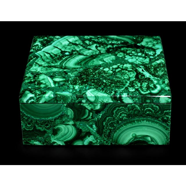 Malachite Box Rainbow Genuine Gemstone Italian Made For Sale In Los Angeles - Image 6 of 15