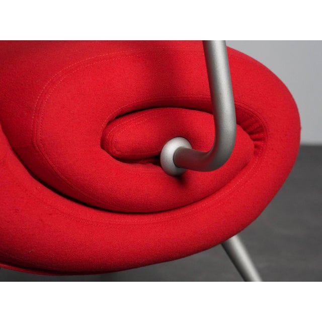 Textile Chiocciola Lounge Chair by Roberto Semprini for Arredaesse, Italy, 1994 For Sale - Image 7 of 11