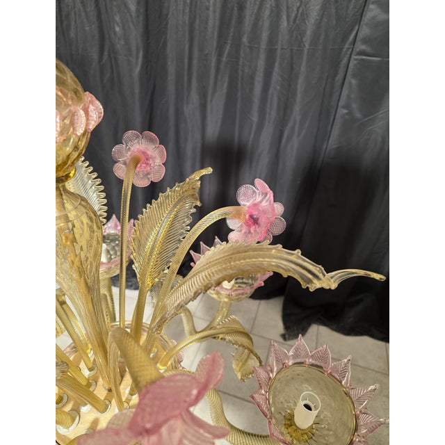 Murano Glass Chandeliers, 1980s, Set of 2 For Sale - Image 9 of 15