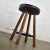 Mid 20th Century Mid 20th Century Bar Stool Acorn Brown Finish and Black-Brown Vinyl Faux Leather Seat Attributed to Brandt Ranch Oak For Sale - Image 5 of 12