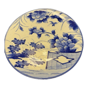 Rare 19c Antique Japanese Blue White Arita Charger Dish Plate Big Platter 18.5”