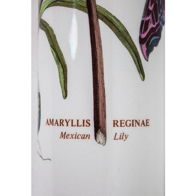 Ceramic Vintage Portmeirion Botanic Garden Rolling Pin Amaryllis Regine Mexican Lily Plant For Sale - Image 7 of 9
