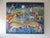 Moonlit Menagerie presents a whimsical tableau where various animals interact under a luminous moon. The vibrant colors...