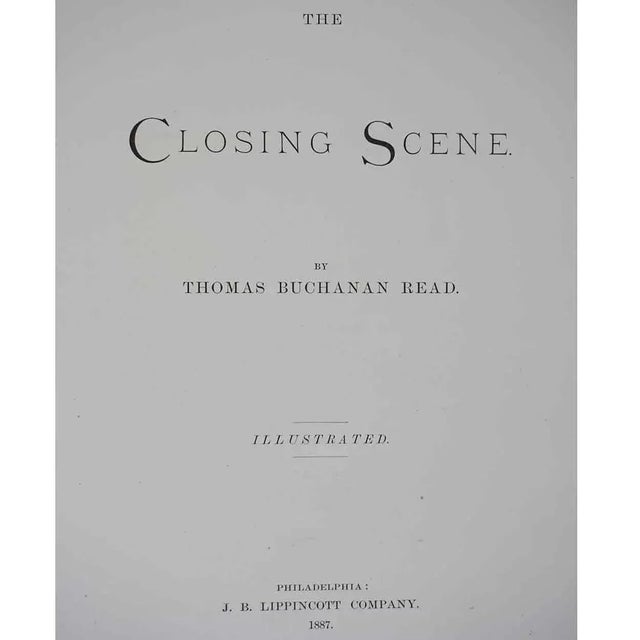 19th Century 19th Century The Closing Scene by Thomas Buchanan Read Leather Bound Book For Sale - Image 5 of 6