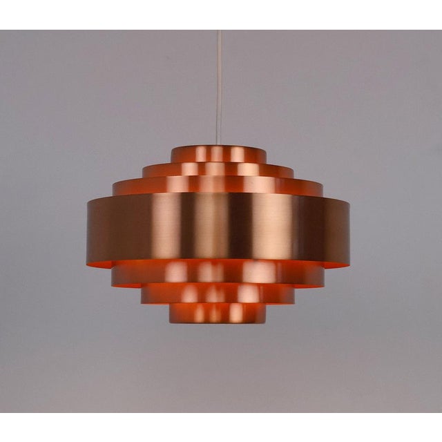 1960s Ultra Pendant Lamp in Copper by Jo Hammerborg for Fog & Mørup, 1960s For Sale - Image 5 of 11