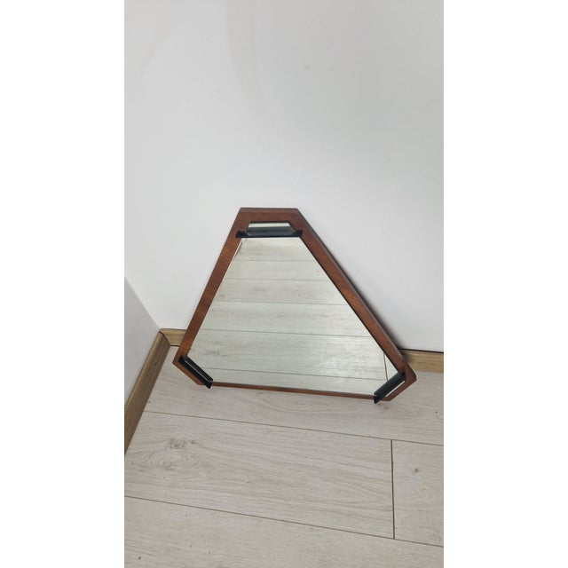 Gio Ponti Mirror with Wood and Brass Frame by Gio Ponti for Rima, 1950s For Sale - Image 4 of 9