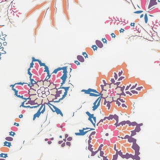 Sample - Schumacher Aubergine Wallpaper in Emperor's Vine For Sale