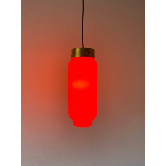 Rare and elegant murano glass pendant lamp, produced by the historic vetreria vistosi of venice in the 1960s. a refined...