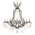 Mid-Century Modern Wrought Iron & Rock Crystal Chandelier For Sale