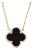 14k Gold Clover Leaf Black Onyx Necklace for Her, Protection Jewelry For Sale