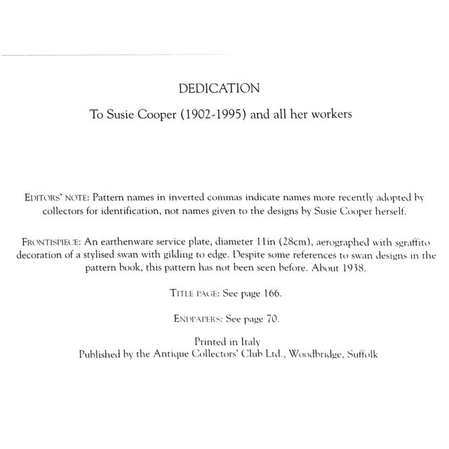 2000 - 2009 "Susie Cooper: A Pioneer of Modern Design" 2002 Eatwell, Ann and Casey, Andrew [Edited By] For Sale - Image 5 of 12