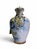 A spectacular and highly decorative vintage 20th-century Italian majolica amphora-form vase hand-painted in the...