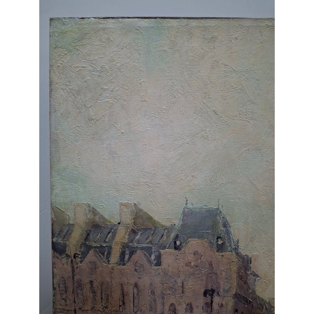 Marcel Brisson (b.1915) "French Flower Vendor" Original Painting c.1950 Original oil on canvas mounted on Masonite...