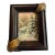 1990s Oil on Board Snowy Evergreens by a Country House Painting For Sale