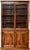 Wood English Two-Tiered Glass Front Bookcases of Figured Wood - Two Available For Sale - Image 7 of 17
