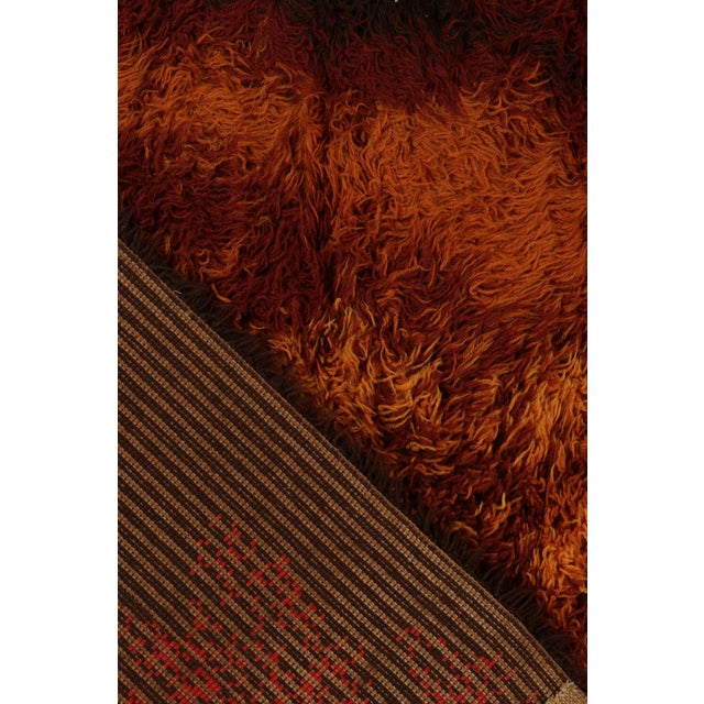 Textile Vintage Ege Rya Scandinavian Rug in a Fiery Abstract Pattern by Rug & Kilim For Sale - Image 7 of 7