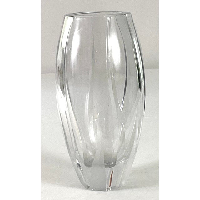 Mikasa-“Flame D’amore”-Hand Blown and Cut, Polished- Heavy Lead Crystal- 10 Inch Tall Vase For Sale - Image 9 of 9