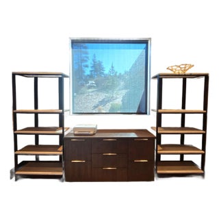 A Pair of Tall Modern Etageres For Sale